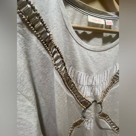 SASS AND BIDE GREY ‘LOVESTRONG’ EMBELLISHMENT TEE SZ S - Picture 3 of 6